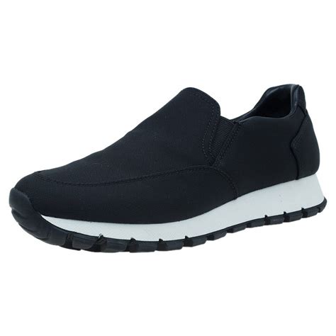 prada black sneakers women's|prada slip on sneakers women.